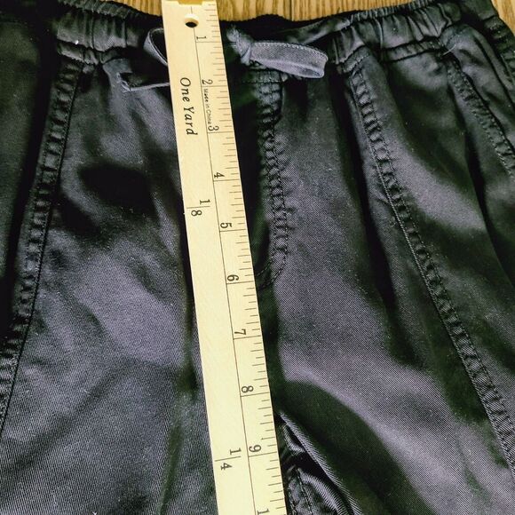 Dear John Cargo Jogger Pant XS Black Chambray Pockets Casual Lightweight Pull-On - Picture 11 of 12
